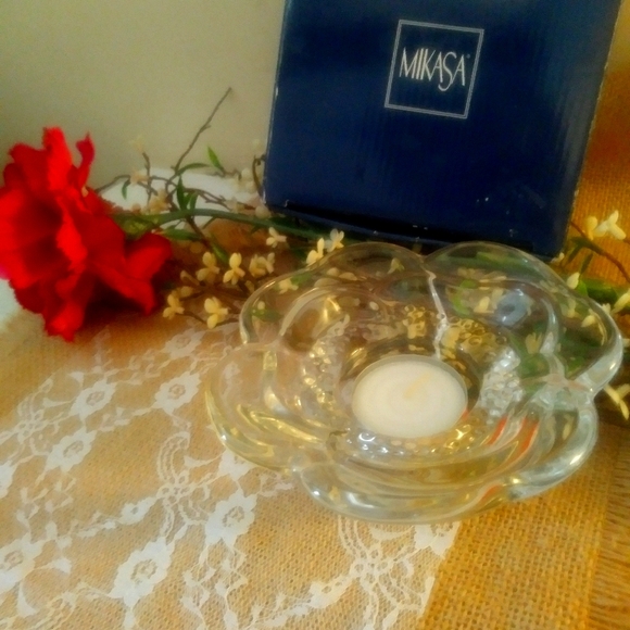 Mikasa Cleat Glass Tea Light - Picture 1 of 6